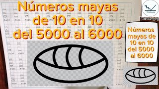 Números mayas de 10 en 10 del 5000 al 6000 Números mayas de 10 en 10 del 5000 al 6000