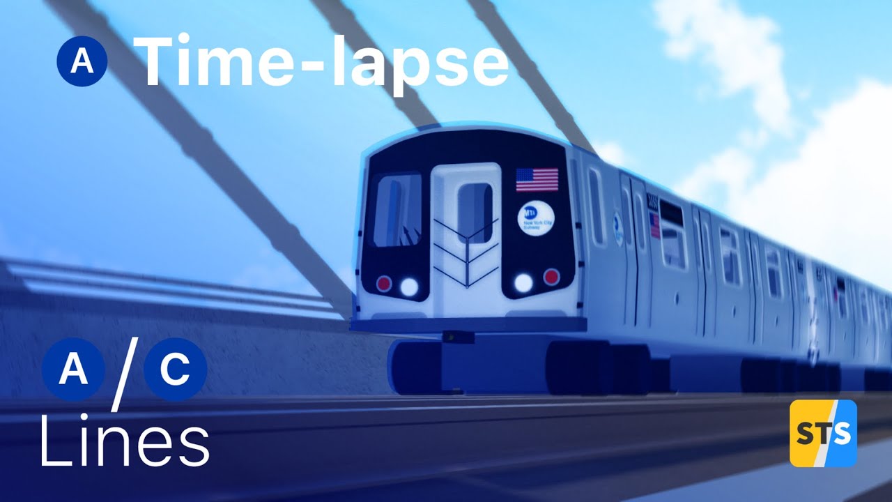 STS A/C Lines: A Train Time-lapse - YouTube