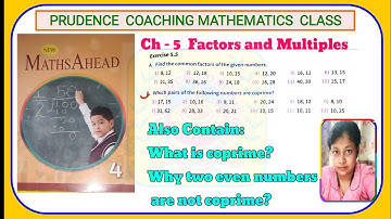 Which pairs of the following numbers are coprime New Maths Ahead 4 Factors and Multiples Ex 5.5