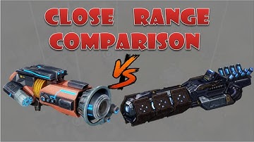 Devastator vs Nucleon heavy weapon close comparison war robots