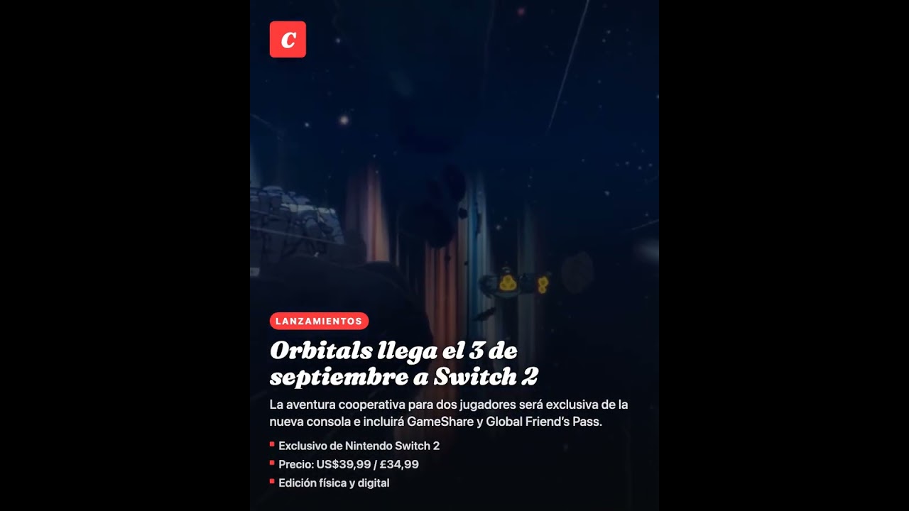 Orbitals llega el 3 de septiembre a Switch 2