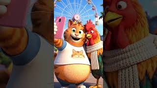 Funny Cat's Heartbreak 💔 Orange Cat Helps Injured Rooster But Gets Betrayed #orangecat #funnycats