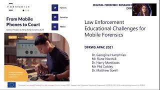 Law Enforcement educational challenges for mobile forensics - DFRWS APAC 2021