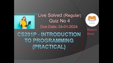 CS201P - Introduction to Programming (Practical) (Regular Quiz 4) || Fall 2023 || Vu Daily Learners