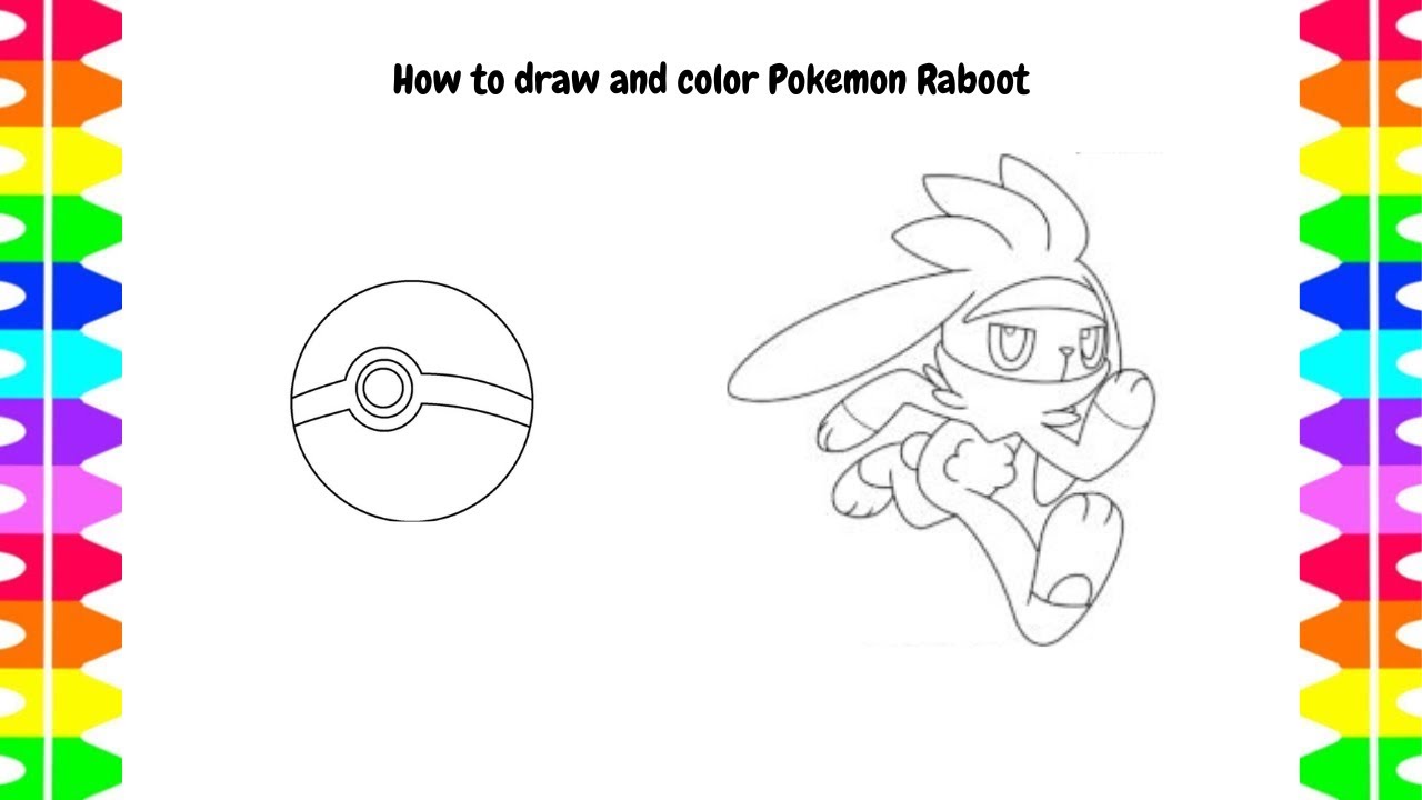 How to Draw Pokemon Raboot l Drawing Video Pokemon Raboot Toddler for
