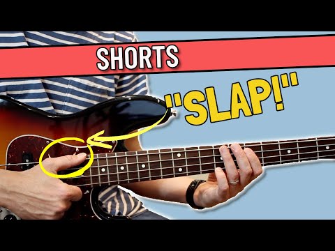 HOW TO SLAP The Bass Guitar in 57 seconds (Easy) #shorts