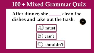 100 + Grammar Mixed Quiz | 115 Practice test Questions | Test your English | No.1 Quality English screenshot 5
