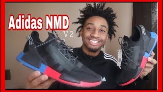 nmd r1 v2 black red