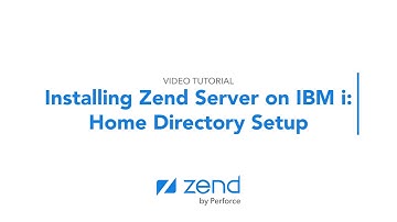 Installing Zend Server on IBM i - Home Directory Setup