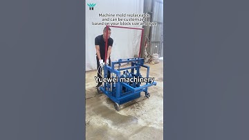 3-45 small mobile cement block machine produces 3 blocks of 2-hole bricks at one time #cementblocks