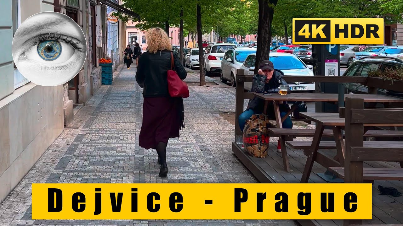 4К Czech Republic Prague (Praha) street walk: Bubeneč district, Dejvice 🇨🇿  HDR ASMR