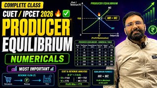 CUET 2026 🔥 | Economics | producer equilibrium  numerical