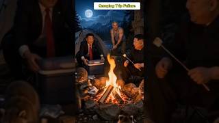 Camping Summit Gone Wrong! 🏕️ Trump Can't Pitch, Putin Won't Quit, Kim Eats Everything 😂🔥#shorts