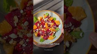 Beetroot orange salad #beetroot #orange #mint #wintersalad #greens #healthy #nuts #newyearresolution