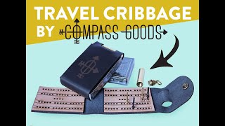 Leather Travel Cribbage by Compass Goods