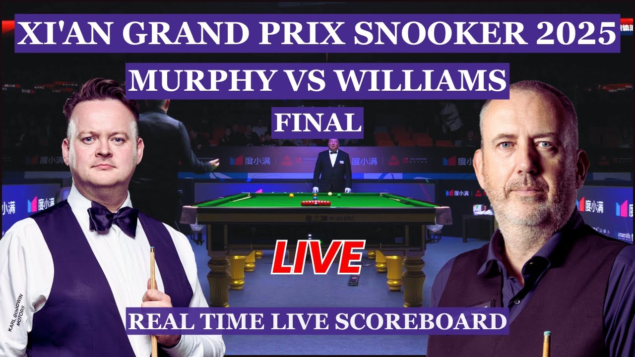 Shaun Murphy vs Mark Williams Live Scores | Xi'an Grand Prix Snooker 2025 Final