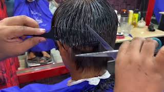 ASMR BARBER - He decided that is time for aBIG change - Classic SIDE PART  Long Silky Hair Spiky 💈