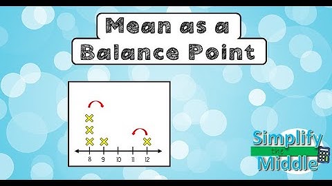 Mean as a Balance Point