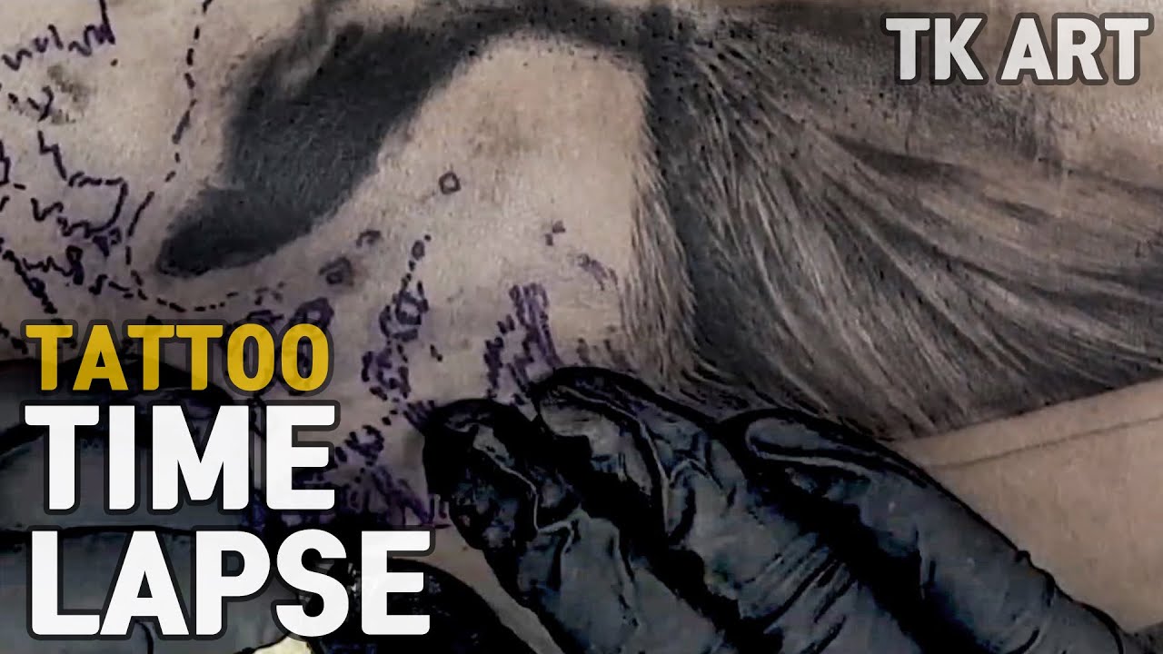 Shanghai tattoo convention model PART - 2 / backpiece / black and grey / TK ART