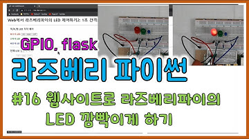 라즈베리 파이썬 #16 flask로 만든 웹사이트로 라즈베리파이 LED를 1초 간격으로 깜빡이게 하기
