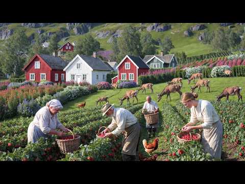 Peaceful Country Life In Norway Livestock Farming Harvesting Raspberry Country Life 