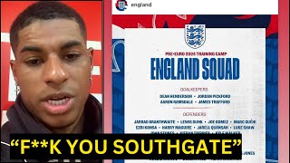 Marcus RASHFORD FURIOUS reaction to GARETH SOUTHGATE after ENGLAND Euros SQUAD SNUB| Man utd news