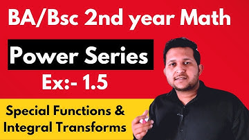 Special functions and integral transforms ex 1.5 | power series | singular point | Mission graduate
