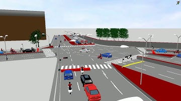 PTV Vissim Simulation of a signalised intersection