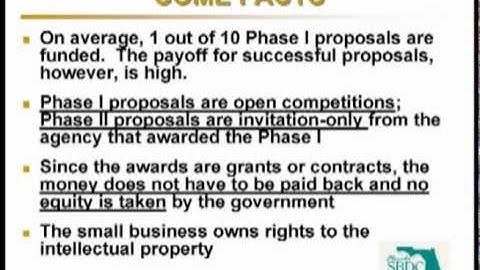 USF CONNECT Seminar Series Presents: SBIR/STTR Phase "0" Pilot Program.wmv
