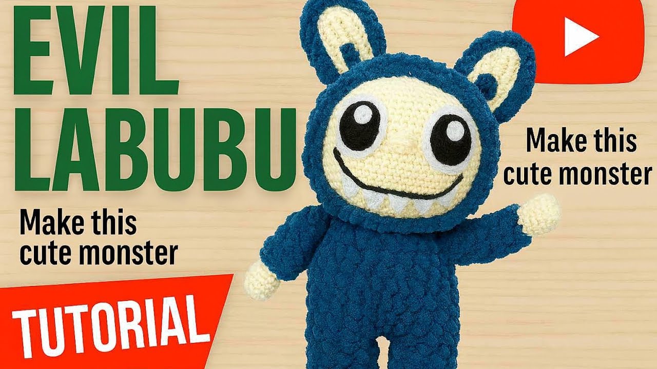 How to crochet labubu doll make the trend amigurumi doll from scratch ...