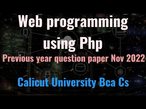 Web programming using Php previous year question paper Nov 2022 Calicut ...