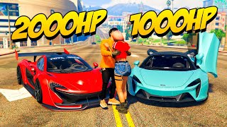 RECUPERE el AUTO de MI NOVIA de 1000hp con Mi MCLAREN DE 2000hp GTa rp