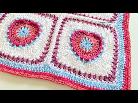 Crochet Candy Hearts Throw Pattern | INTERMEDIATE | The Crochet Crowd