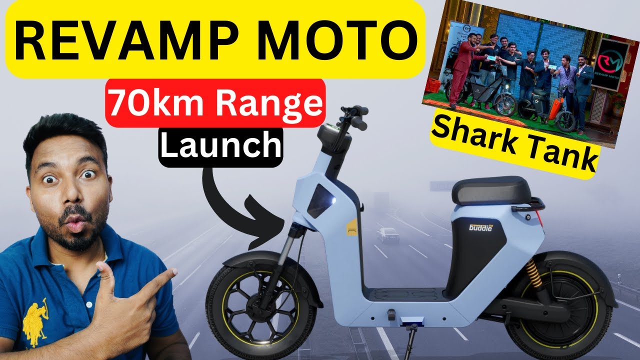 Revamp Moto Launched BUDDIE 25 Electric Scooter Shark Tank Backed EV Startup Revampmoto YouTube
