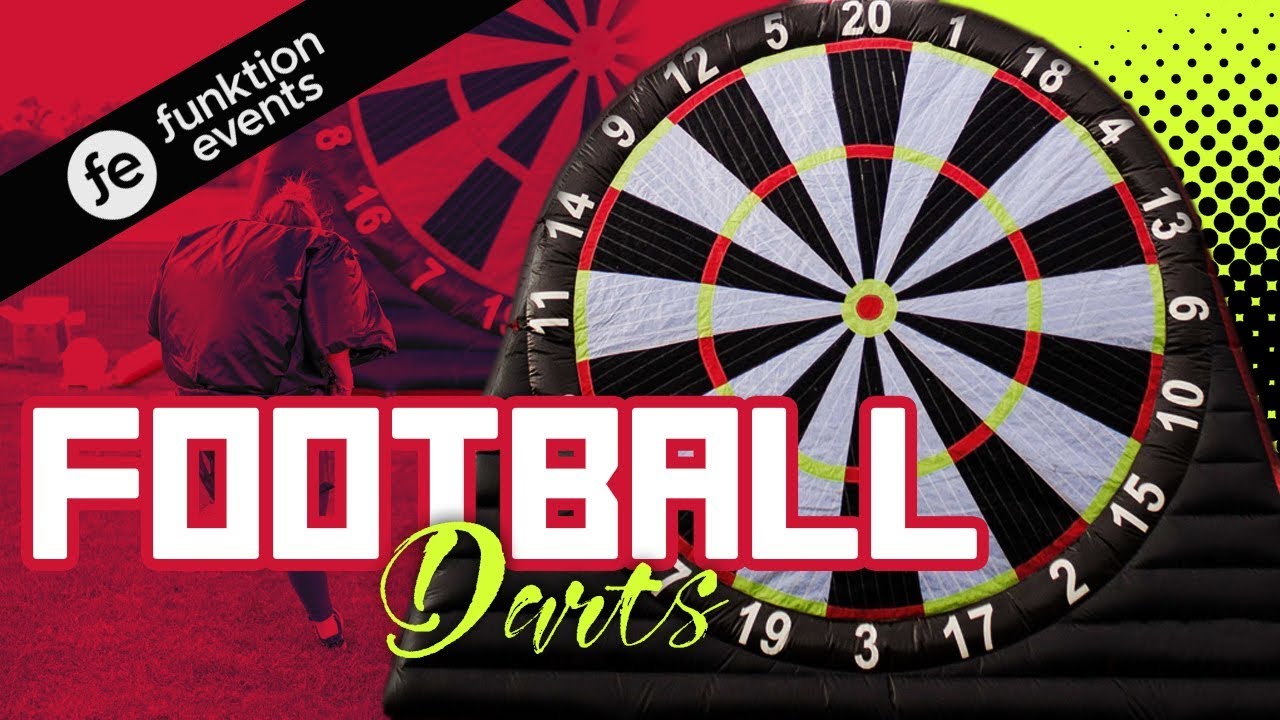 FOOTBALL DARTS GAME Inflatable Foot Darts Experience YouTube