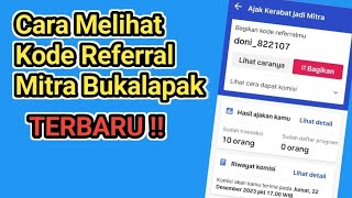 Cara Melihat Kode Referral Mitra Bukalapak