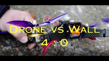 Drone versus Wall. Turn sound On!!! CrissCross.Design frame crash test v1.