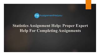 Get Statistics Assignment Help from Top online Tutors Australia