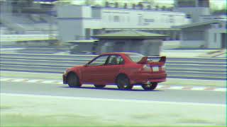 Lancer Evo V lap at Tsukuba w/ VHS effect (Assetto Corsa)