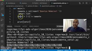 Semana 6: #30 - VETOR Prática Python List P1