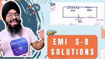 An ideal coil of 10 Henry is joined in series with a resistance of 5 ohm and a battery of 5 V