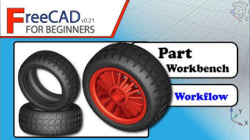 FreeCAD 0.21 tutorial: small rc car tire Part workbench workflow