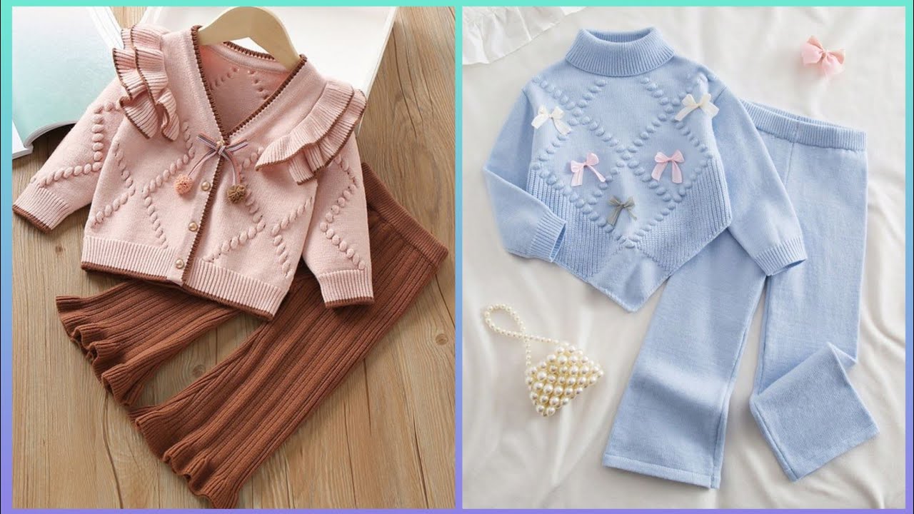 New Handknitted Sweater & Trouser Pant Two Piece Kids Winter Set 2026