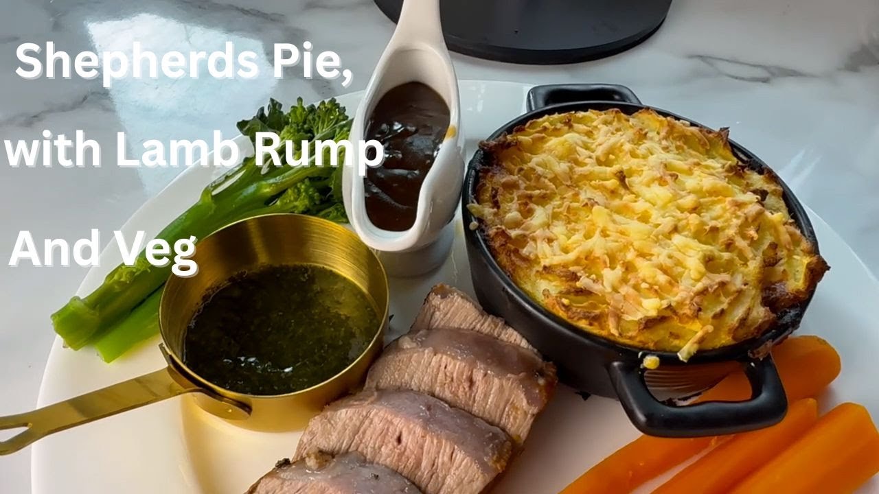 Home made Shepherds Pie with Lamb Rump and Veg, served with Mint Sauce. What's for tea