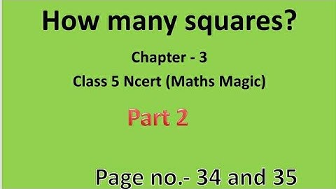 How many squares. Class 5 maths NCERT (Part 2)