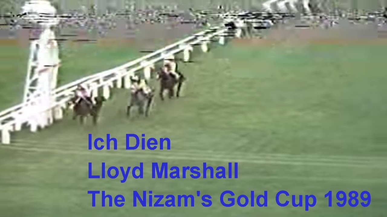 Ich Dien with Lloyd Marshall up wins The Nizam's Gold Cup 1989
