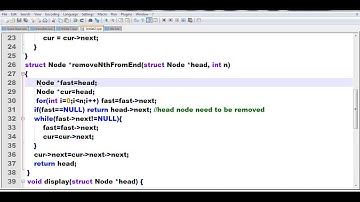 Remove Nth Node From End of List  in a Singly linked list in C++