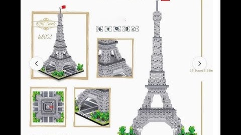 3585Pcs Paris Eiffel Tower Building Blocks Set Famous World Architecture Unboxing
