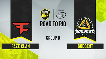 CS:GO - FaZe Clan vs. GODSENT [Overpass] Map 1 - ESL One: Road to Rio - Group B - EU