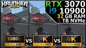 Krunker | 1080p vs 1440p vs 2160p | RTX 3070 | i9 10900 | 32GB RAM | 1TB NVMe